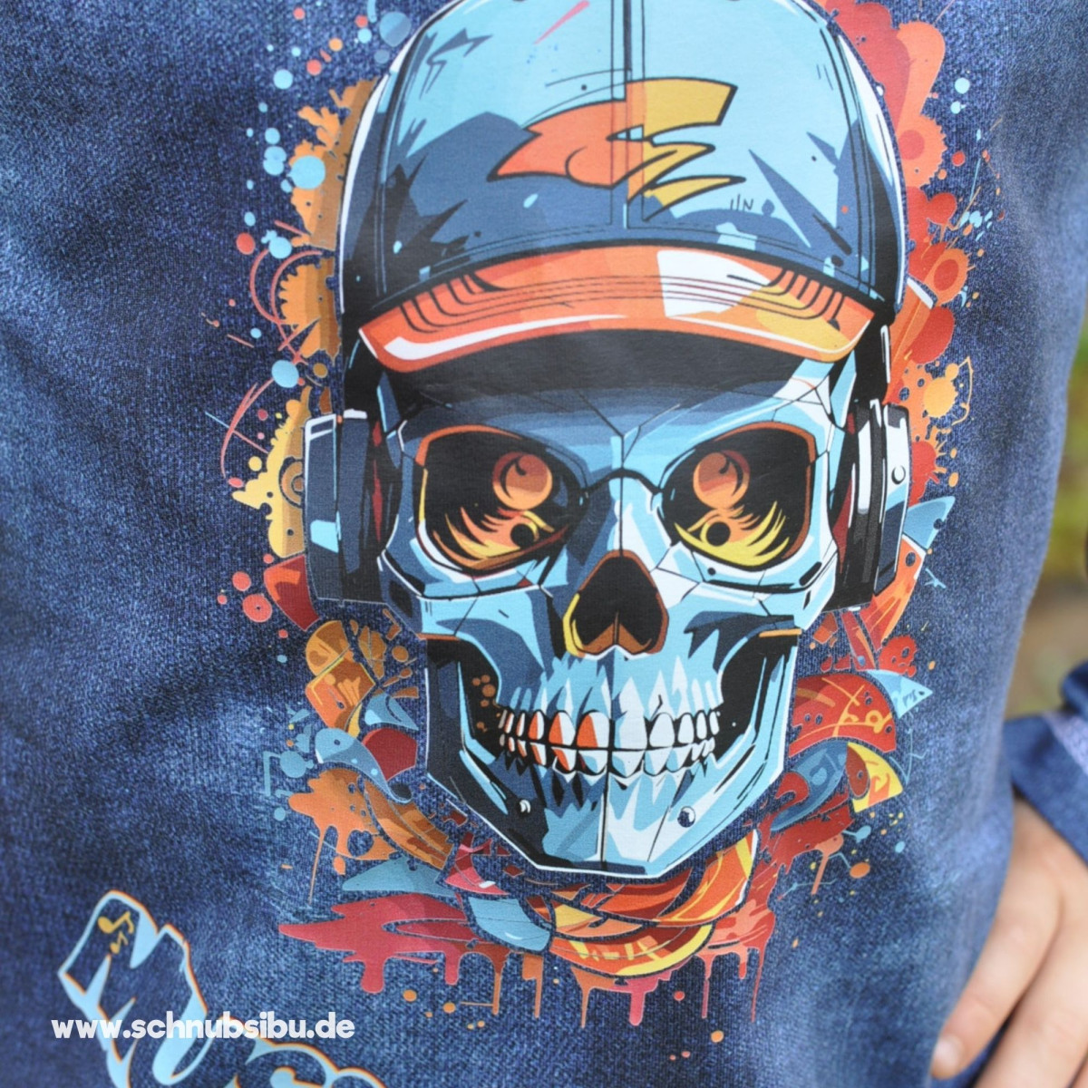 Bügelbild Colorful Skull